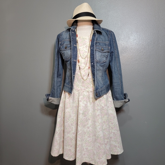 REISS LOPEZ RACER BACK FLORAL DRESS, SIZE 8 $235 - Picture 2 of 9